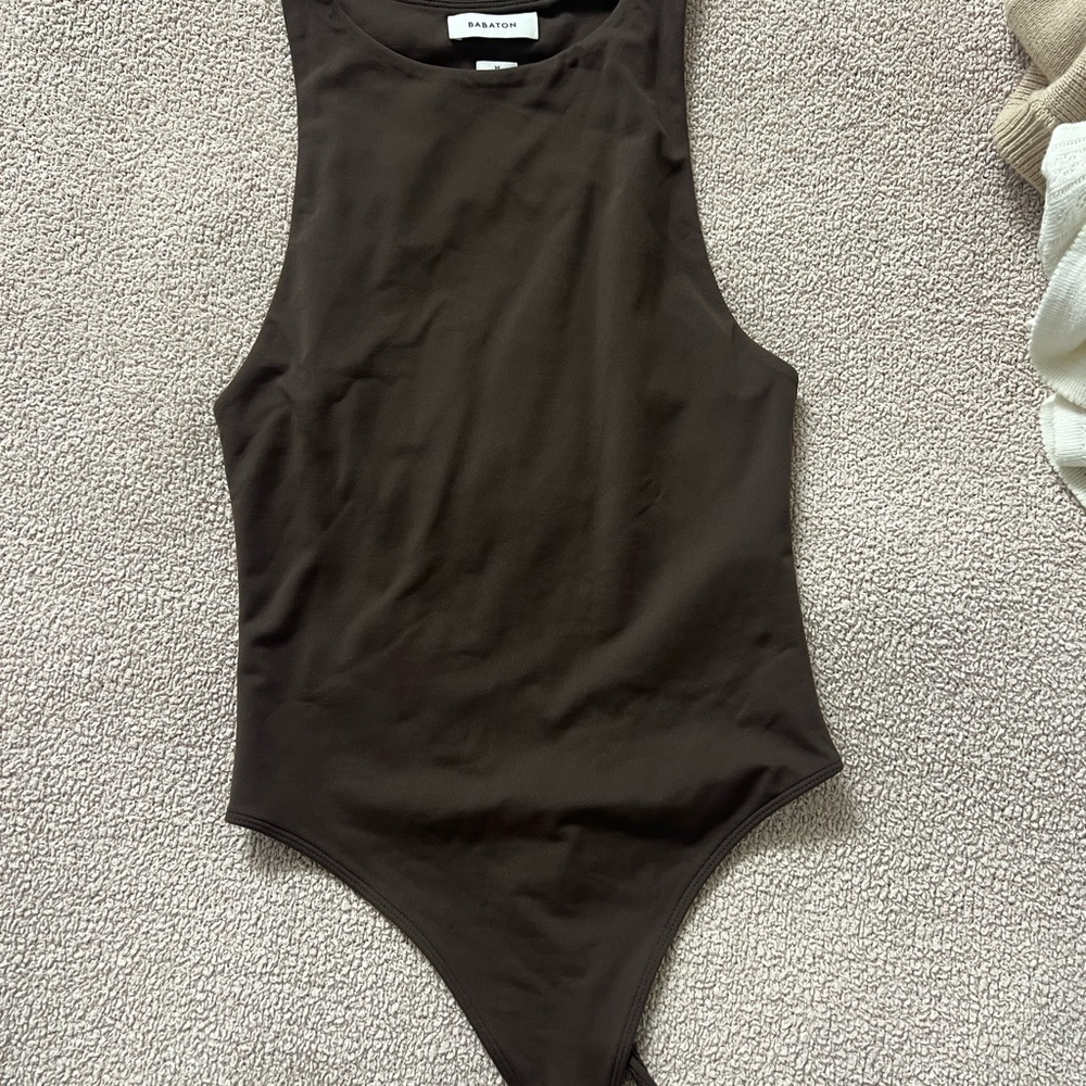 Aritzia Babaton brown contour bodysuit